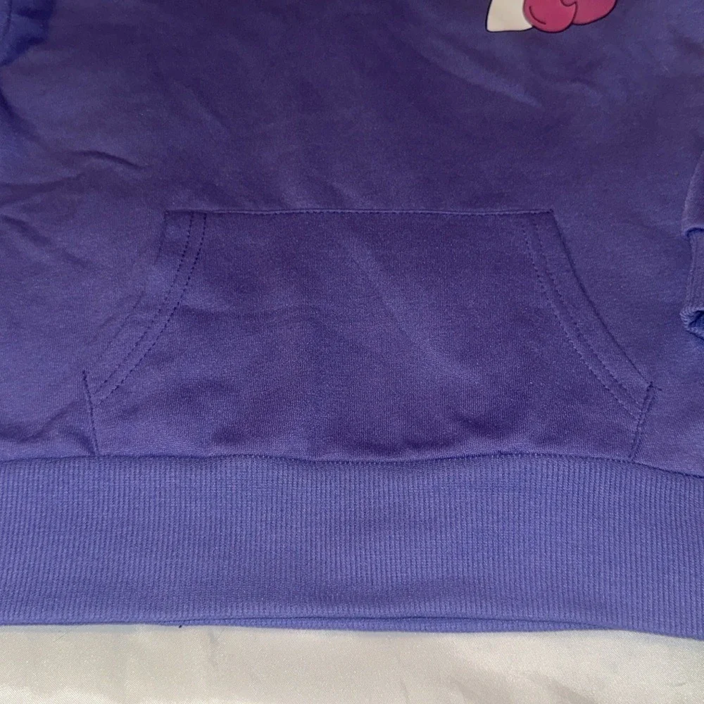 Bobbie Brooks Girls Purple Unicorn Sherpa Lined Hoodie Sweatshirt Size M 7/8 NWT